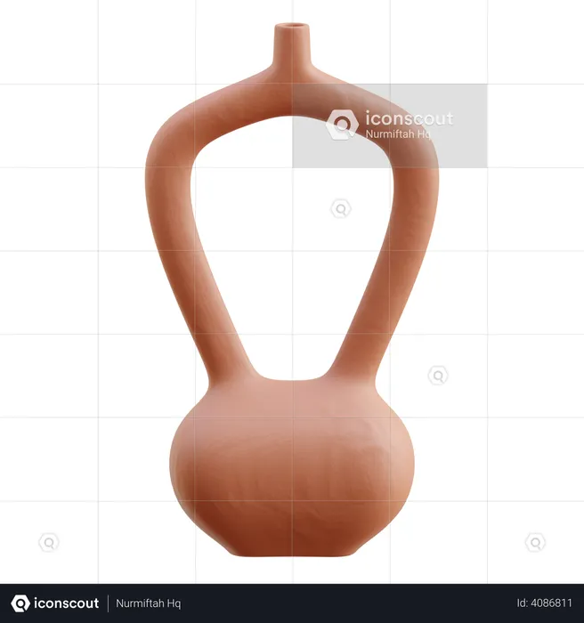 Vase moderne en argile  3D Icon