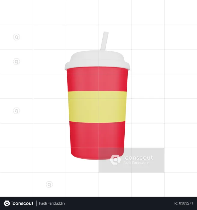 Beber vaso  3D Icon