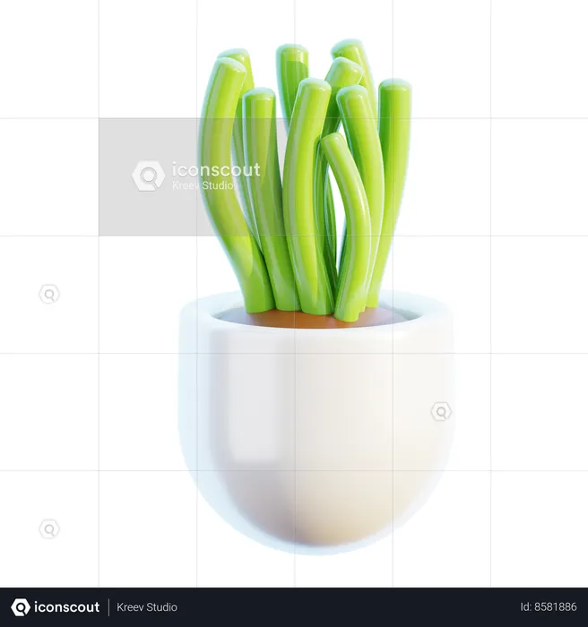 Vaso de planta  3D Icon