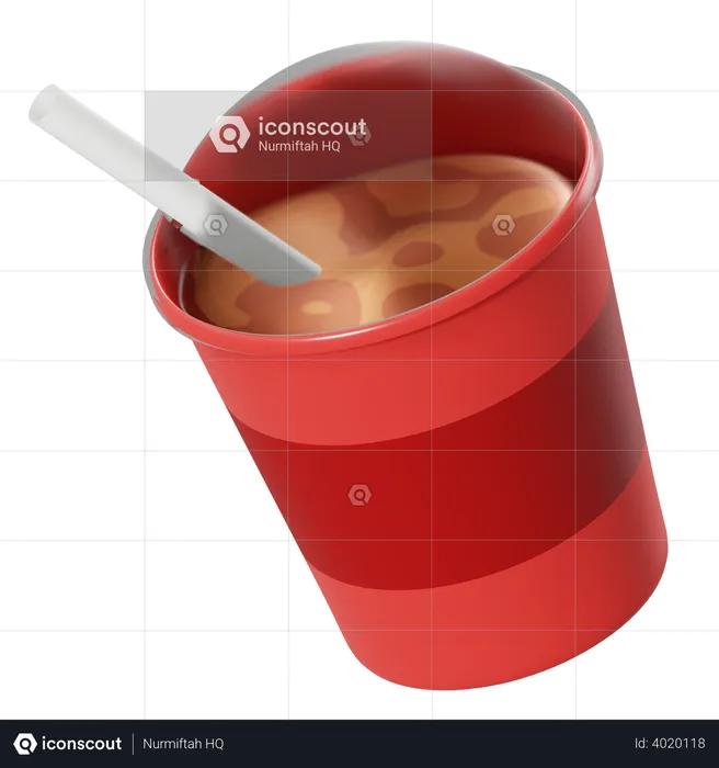 Beber vaso  3D Illustration