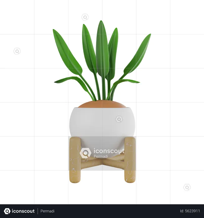 Vaso de planta  3D Icon