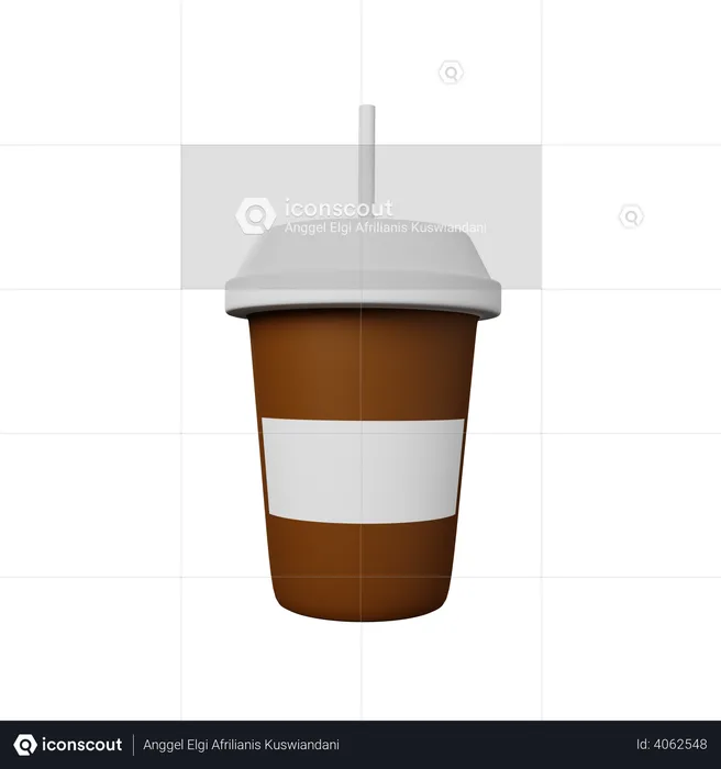 Vaso de cafe  3D Illustration