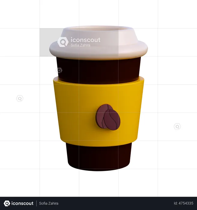 Vaso de cafe  3D Icon