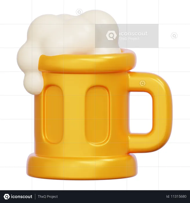 Vaso de cerveza  3D Icon