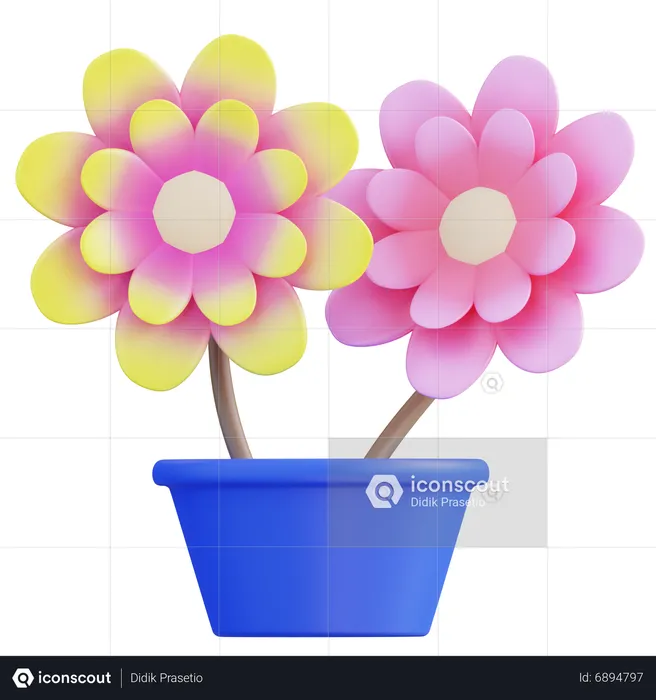 Vaso de flores  3D Icon