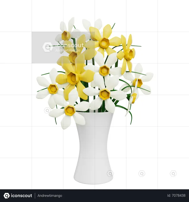 Vaso de flores  3D Icon