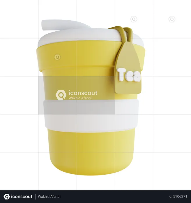 Vaso de té helado  3D Icon