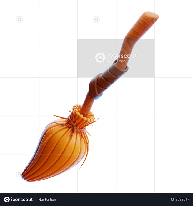 Vassoura mágica  3D Icon