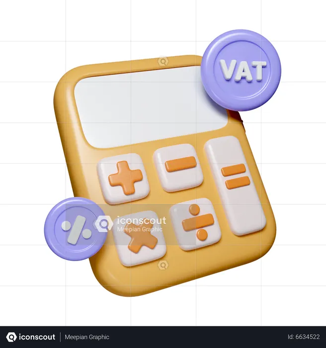 Vat Calculation  3D Icon
