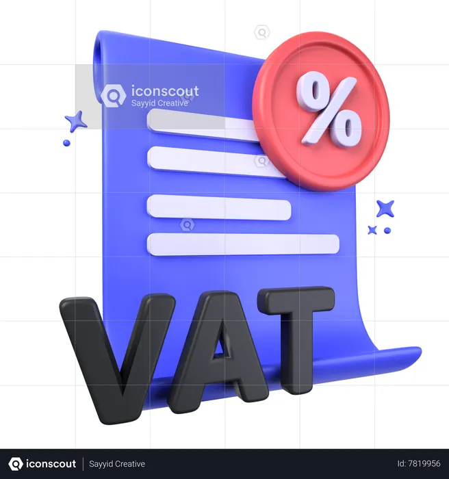 Vat Tax Report  3D Icon