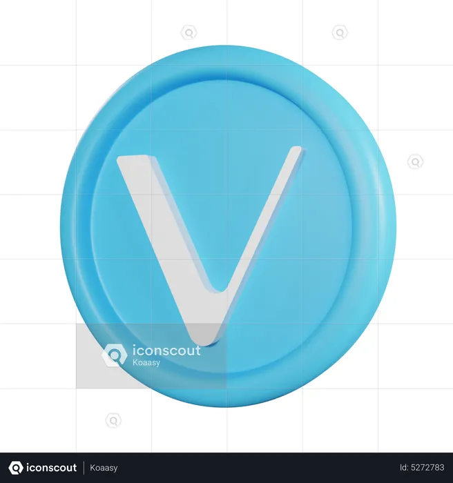 Vechain Coin  3D Icon