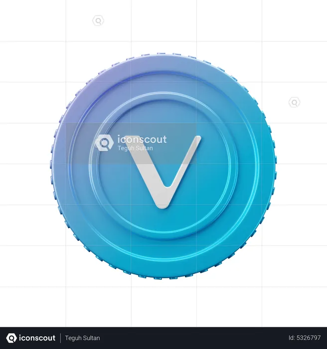 Vechain Coin VET  3D Icon