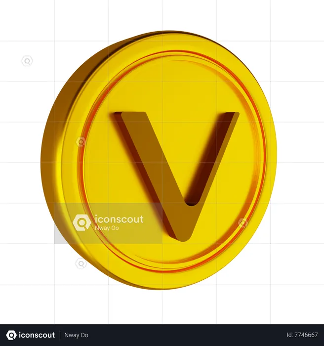 Pièce cryptographique vechain  3D Icon