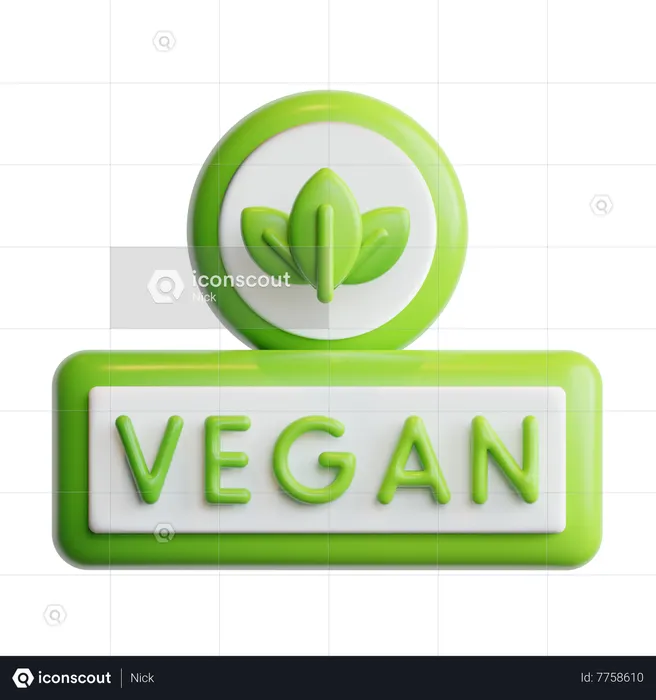 Vegan  3D Icon