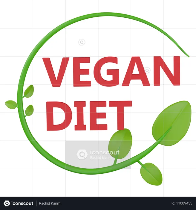 Vegan diet  3D Icon