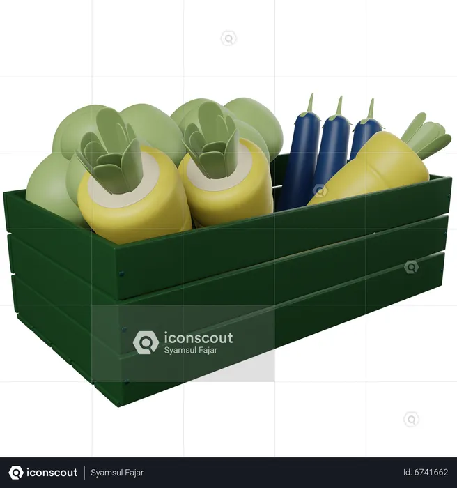 Vegetable Basket  3D Icon