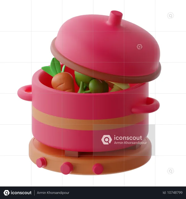 Vegetable Pot  3D Icon