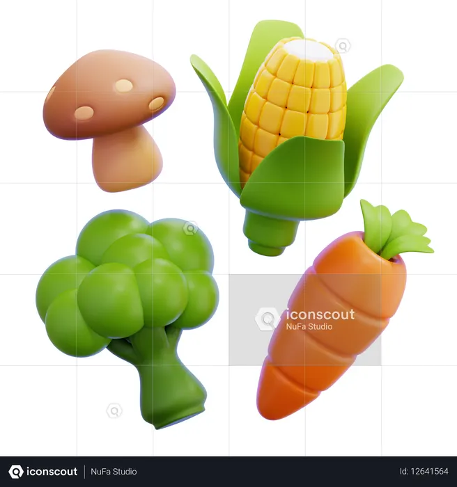 채소  3D Icon