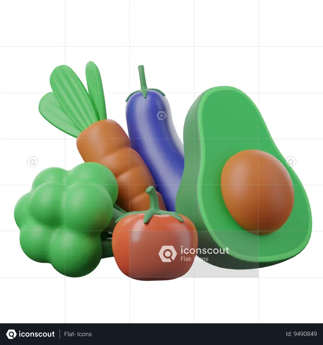 Vegetarian  3D Icon