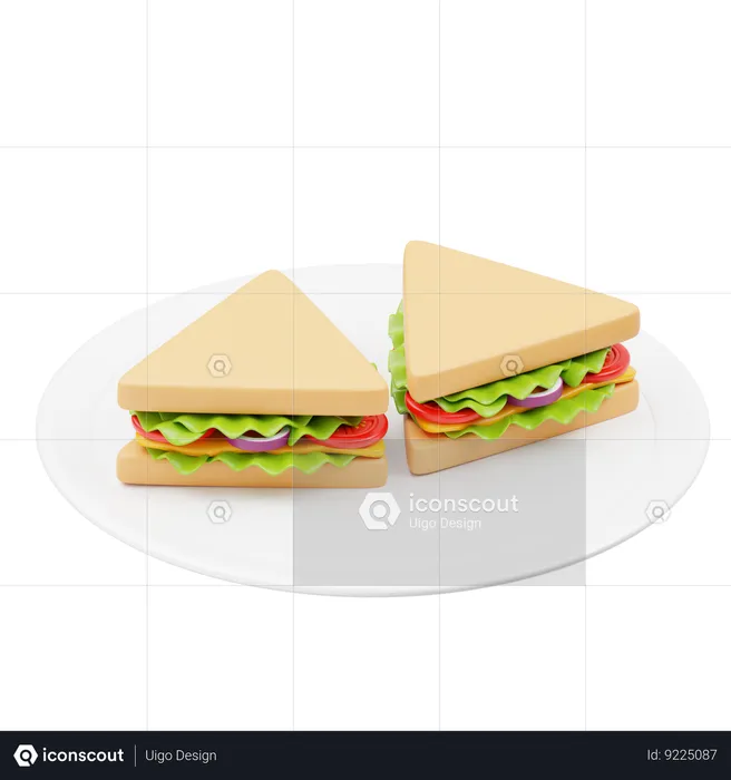 Veggie Sandwich  3D Icon