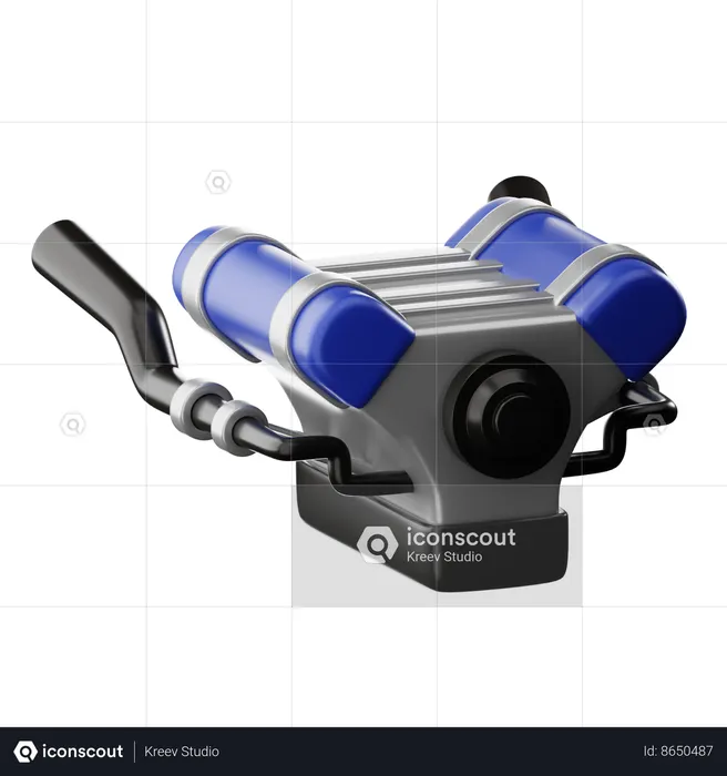 Vehicle Engine  3D Icon