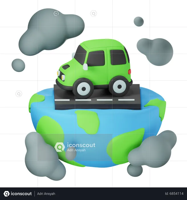 Vehicle Pollution  3D Icon