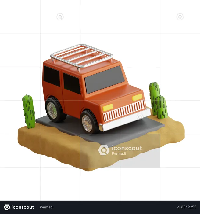 Vehículo todo terreno  3D Icon