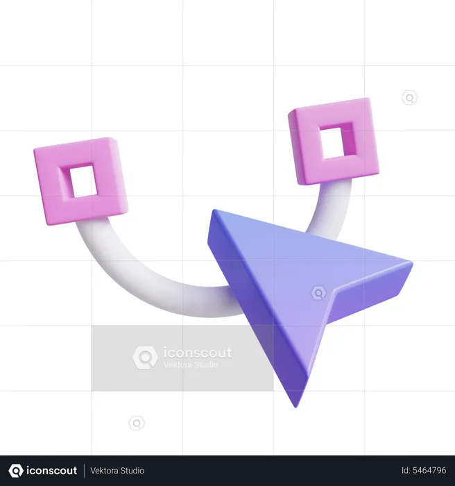 Vektorbearbeitungswerkzeuge  3D Icon