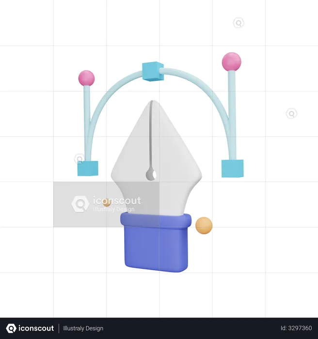 Vektor-Stift  3D Icon