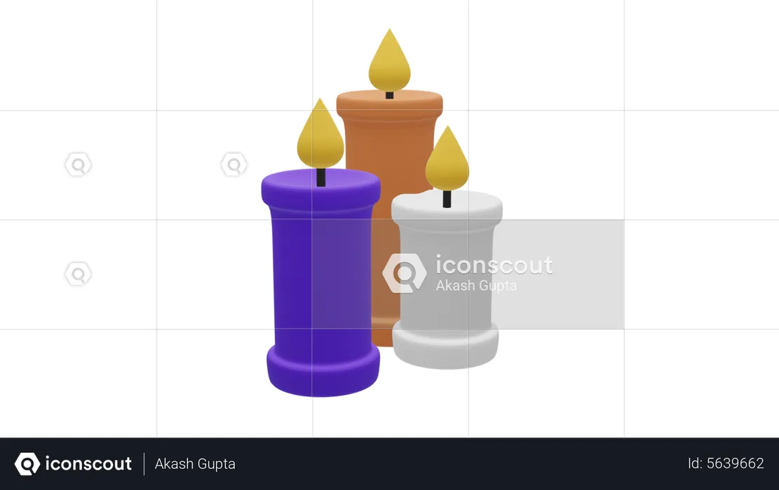 Velas  3D Icon