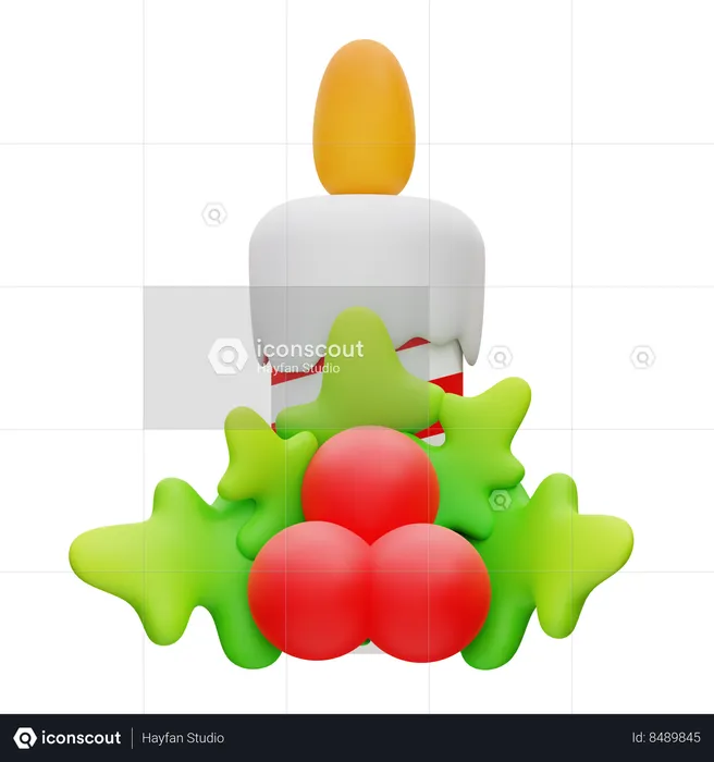 Velas de navidad  3D Icon