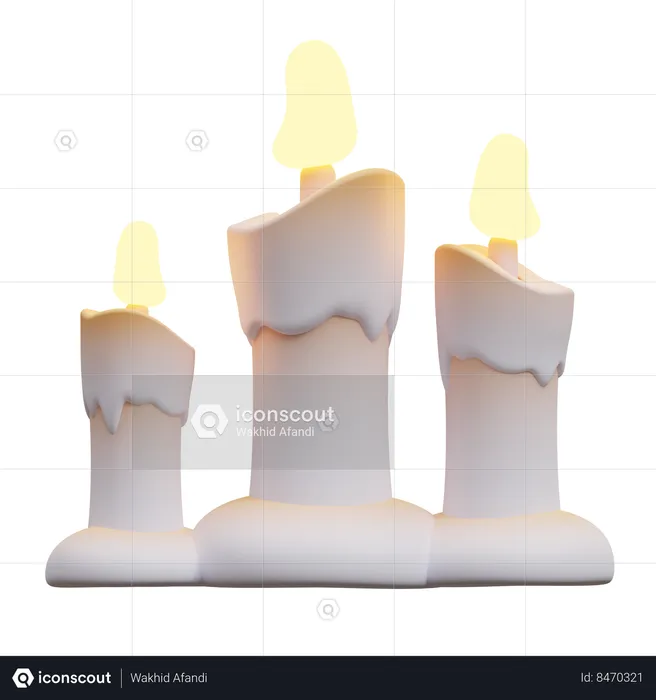 Velas encendidas  3D Icon