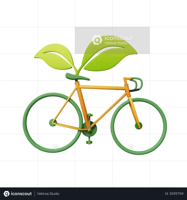 Vélo vert  3D Icon