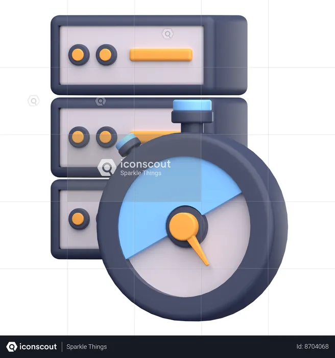 Velocidade do servidor  3D Icon