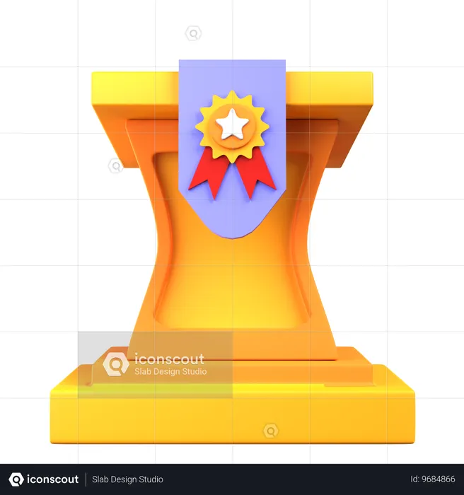 Pódio vencedor  3D Icon