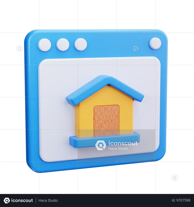 Venda de casa  3D Icon