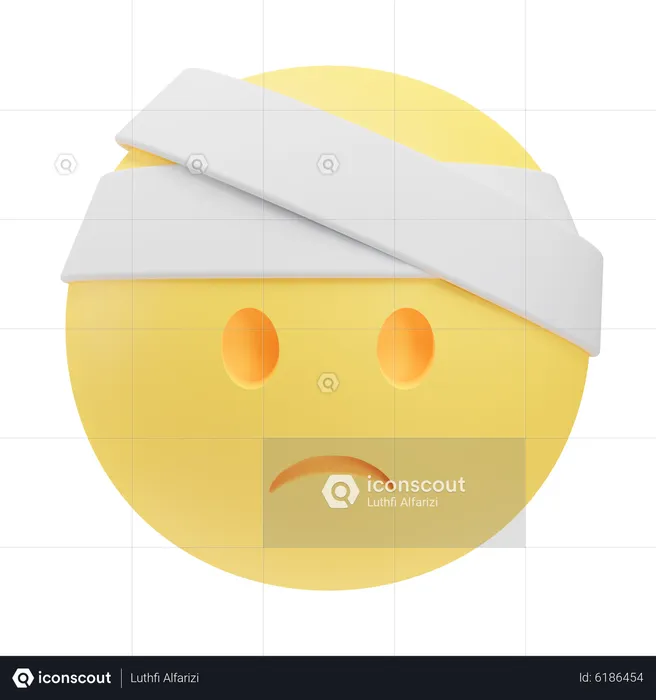 Vendaje para la cabeza Emoji 3D Icon