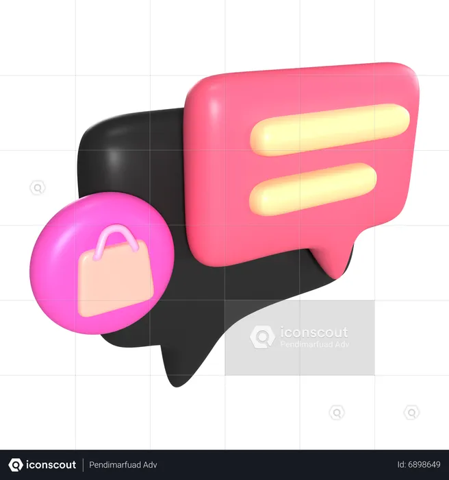 Chat del vendedor  3D Icon