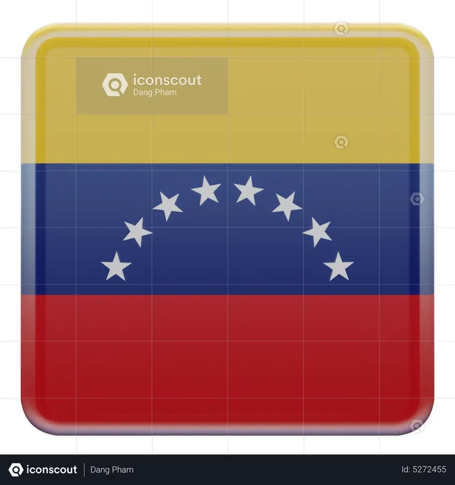 Venezuela Square Flag Flag 3D Icon
