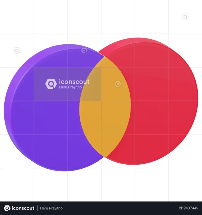 Venn Chart  3D Icon