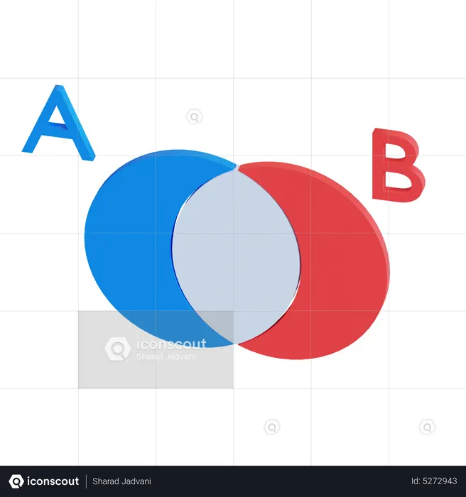 Venn Diagram  3D Icon