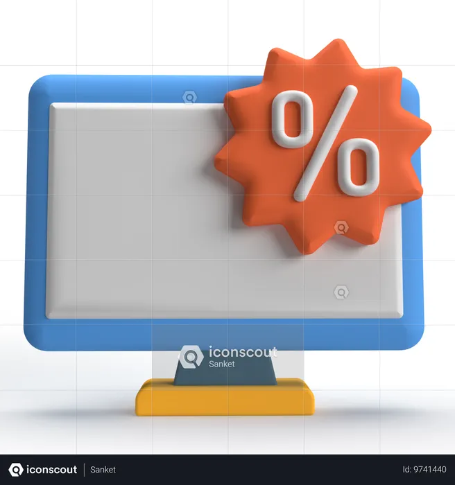 Venta de computadoras  3D Icon