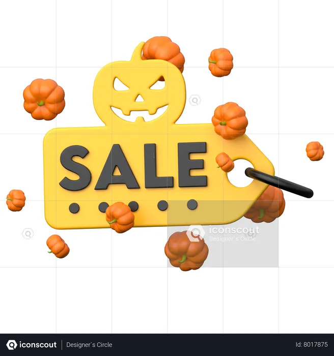 Venta de Halloween  3D Icon