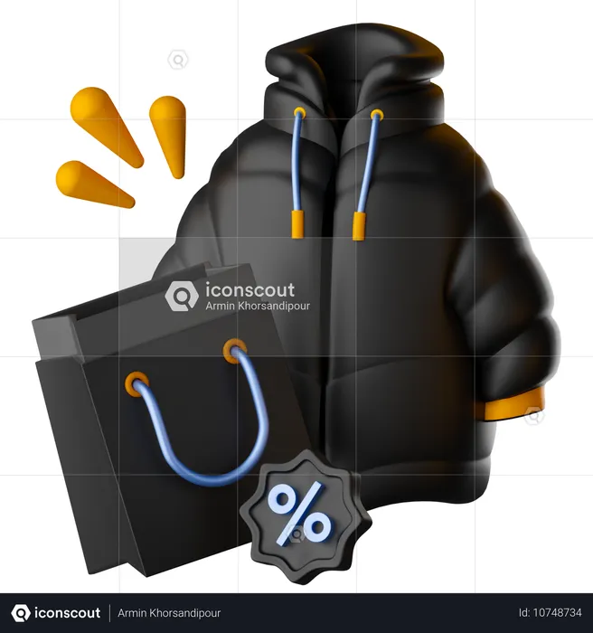 Venta de ropa  3D Icon