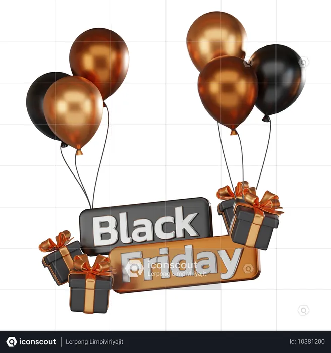 Oferta de viernes negro  3D Icon