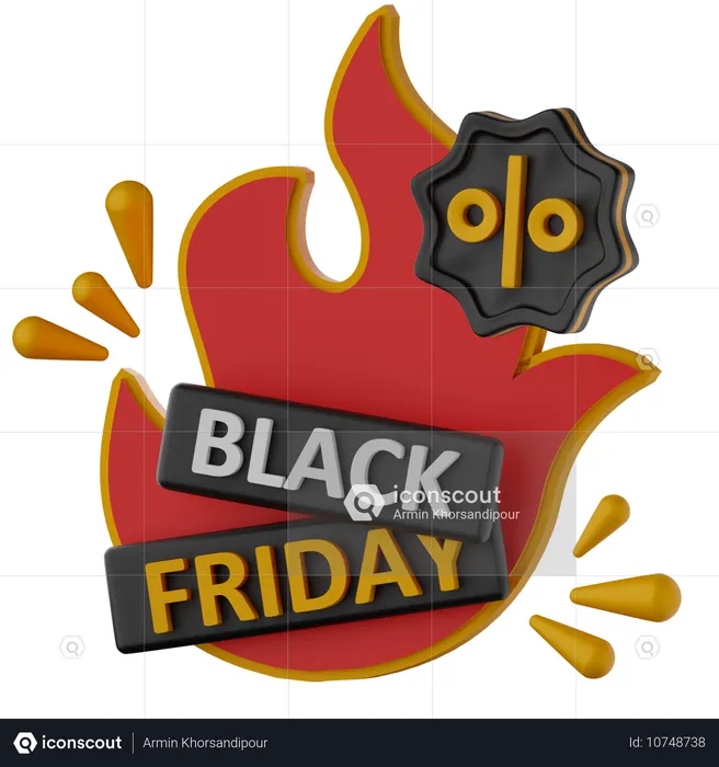 Oferta de viernes negro  3D Icon