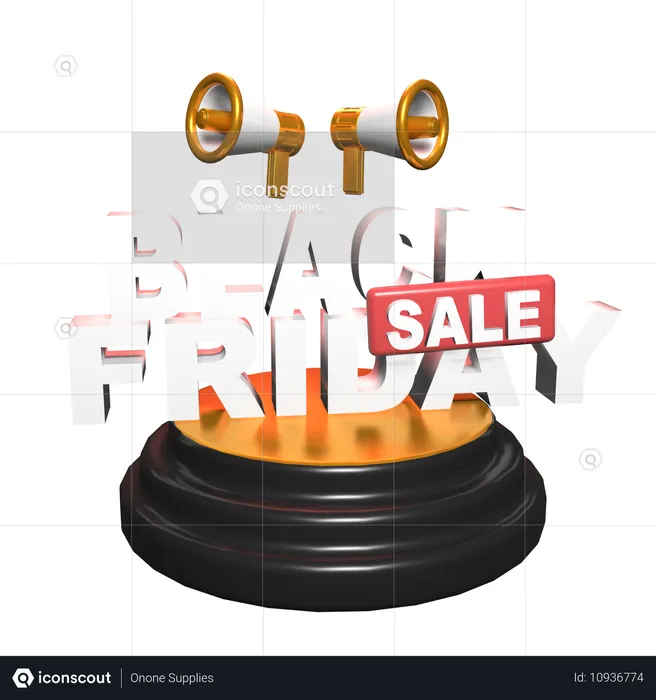 Oferta de viernes negro  3D Icon