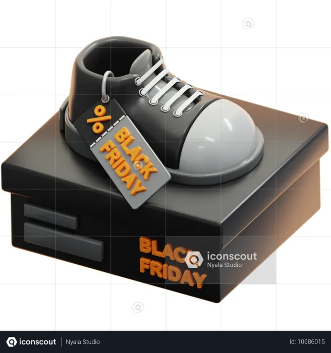 Venta de zapatillas del viernes negro  3D Icon