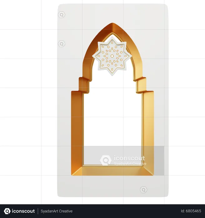 Ventana de ramadán  3D Illustration
