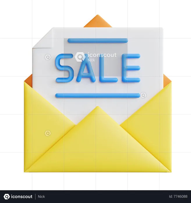 Email de vente  3D Icon